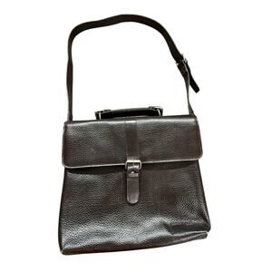 "KENNETH COLE NEW YORK" VTG‎ Leather Briefcase Dk. Brown/Black Messenger Bag